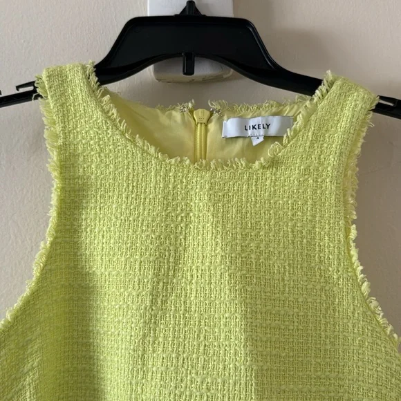 LIKLEY Toni Mini Dress, Size 4, Yellow Cream, $248 - Picture 9 of 9